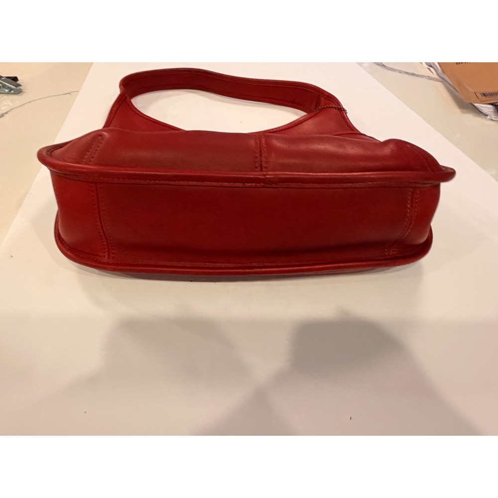 Vintage Coach Ergo 9033 Red Glove Tanned Leather Hobo Shoulder Bag Made in USA - Picture 5 of 12